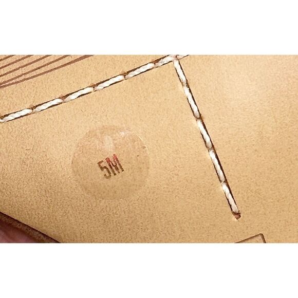 Vince Camuto Sandals Womens Size 5 Tan Leather Saprenda Rhinestone Ankle Strap - Picture 9 of 10